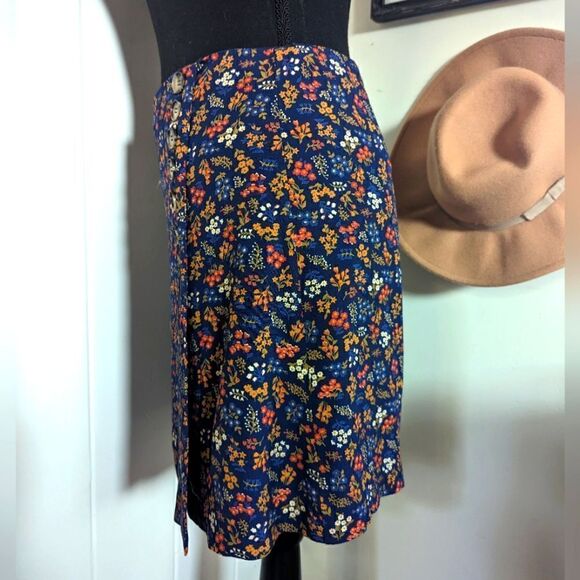 Madewell Side-Button A-Line Mini Skirt in Garden Party, sz 2 EUC - Picture 7 of 14